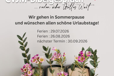 CVJM Bibelgespr&auml;ch - Sommerpause
